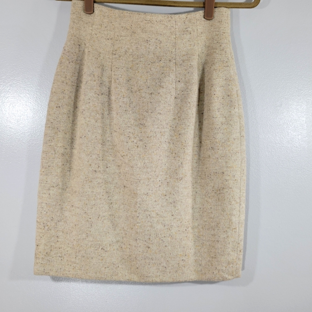 Vintage RICHARD TYLER high waisted wool angora blend silk lined pencil skirt USA
